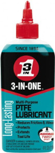 3-IN-ONE 4 oz Bottle Synthetic with PTFE Penetrant/Lubricant Light Amber, 500°F Max 12003 - 42157347 3-IN-ONE 4 oz Bottle Synthetic with PTFE Penetrant/Lubricant Light Amber, 500°F Max 12003 - 42157347